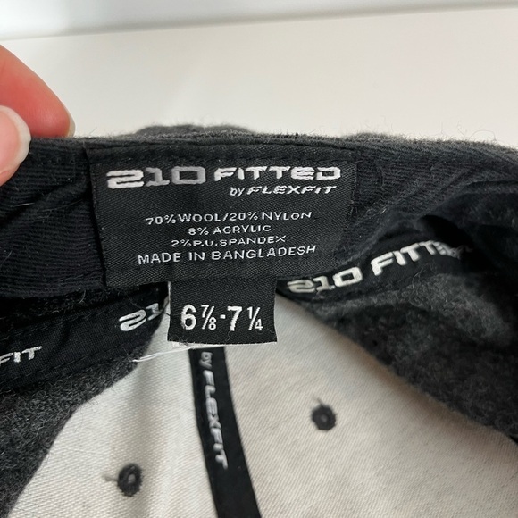 HURLEY H Wool Blend Baseball Hat Fitted 6 7/8 - 7 1/4 Grey Burgundy - Picture 3 of 7